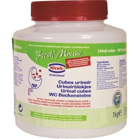Cubes urinoirs parfumés 
FRESHMOUSS - Boite de 1kg