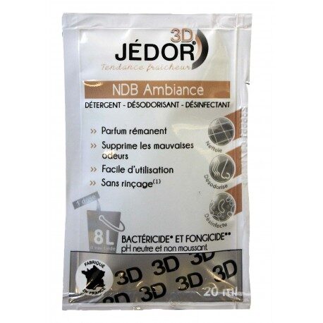 Dosettes 20ml détergent surodorant bactéricide 
3D JEDOR - Ct de 250