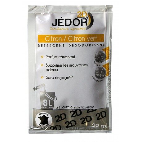 JEDOR 2D Dosettes 20ml détergent surodorant 
- Ct. de 250