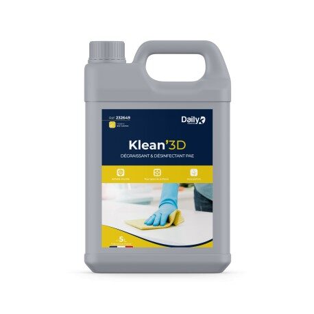 KLEAN'3D PAE Détergent dégraissant désinfectant DAILYK PREMIUM - 5L