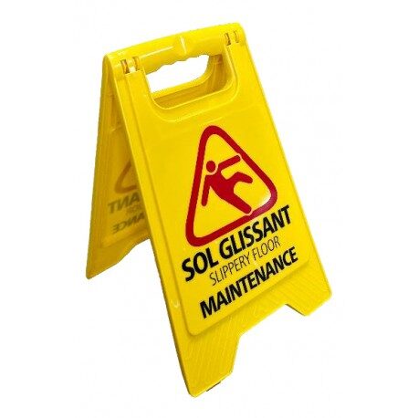 Panneau de signalisation PETIT 
sol glissant - Unité