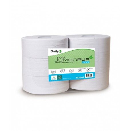 MAXI JUMBOPUR 350 PH gaufré p.ouate 
Ecolabel blanc 350m - Ct de 6 rlx
