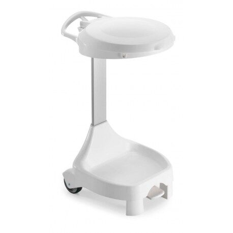 Support sac plastique 120L
 à pédale sur roues