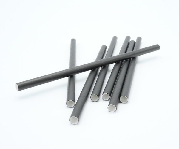 Paille en carton noir